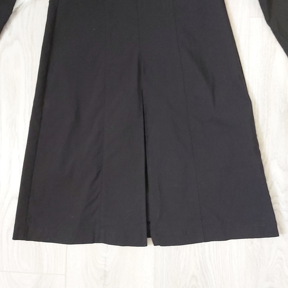 Lucent Black Long Trench Coat Jacket - Picture 8 of 11